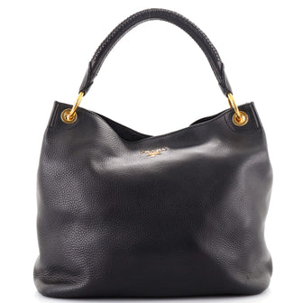 Prada Rolled Hobo Vitello Daino Large