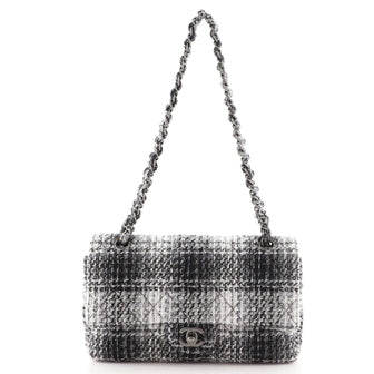 Chanel Classic Double Flap Bag Quilted Tweed Medium
