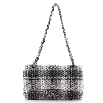 Chanel Classic Double Flap Bag Quilted Tweed Medium