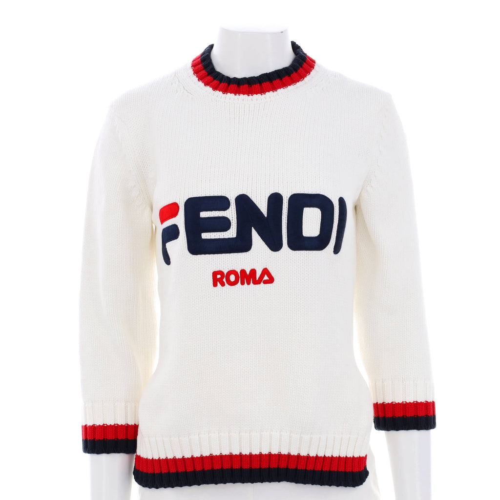 Long Sleeve Fendi Logo Sweater Women's Fendi Women's Mania
