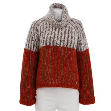 Chanel Women's Bicolor Knit Turtleneck Cashmere Blend
