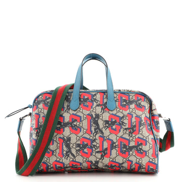 Gucci Children's Boston Bag Printed GG Coated Canvas Medium