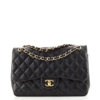 Chanel Classic Double Flap Bag Quilted Lambskin Jumbo