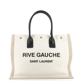 Saint Laurent Rive Gauche Shopper Tote Canvas Small