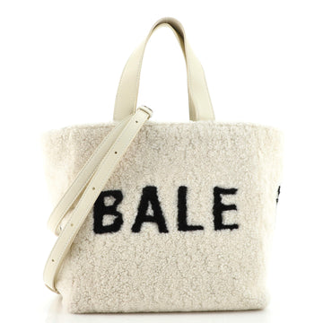 Balenciaga Logo Tote Shearling XS