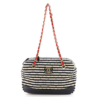 Chanel Coco Sailor Camera Bag Quilted Jersey and Lambskin Medium