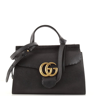 Gucci GG Marmont Animalier Top Handle Bag Leather Small