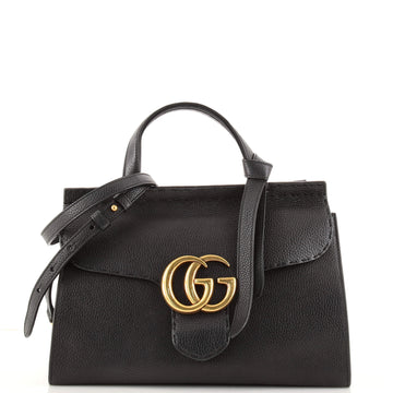 Gucci GG Marmont Animalier Top Handle Bag Leather Small