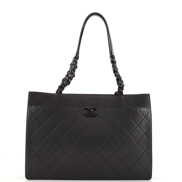 Chanel My Everything Tote Quilted Caviar Large Black 14523311