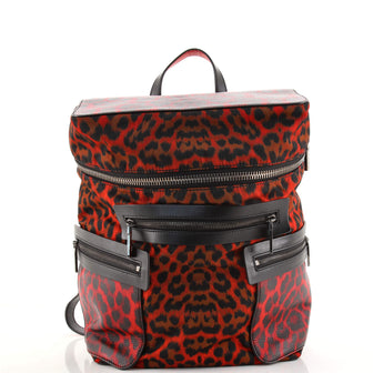 Christian Louboutin Apoloubi Backpack Printed Nylon and Leather