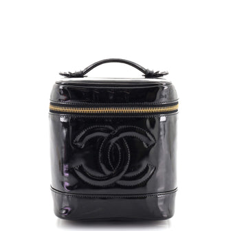 Chanel Vintage Timeless Cosmetic Case Patent Tall