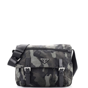 Prada Camouflage Messenger Bag Printed Tessuto Small