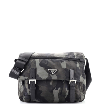 Prada Camouflage Messenger Bag Printed Tessuto Small