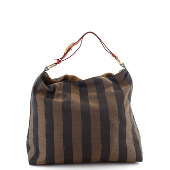Fendi Hobo Pequin Canvas Large
