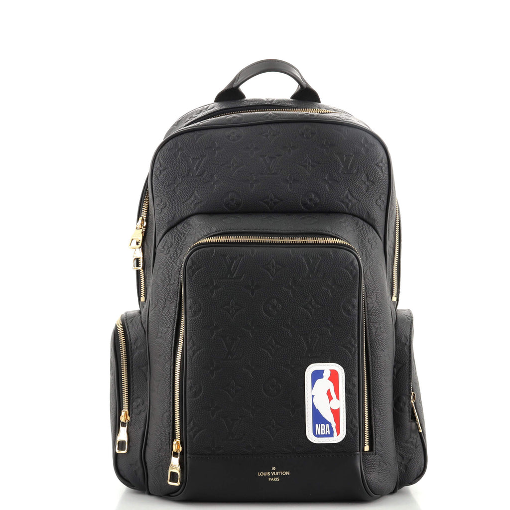 Louis Vuitton LV x NBA Backpack Printed Monogram Embossed Leather Black  14523317