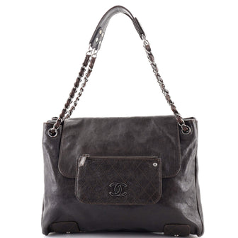 Chanel Pocket in the City Accordion Tote Caviar Medium