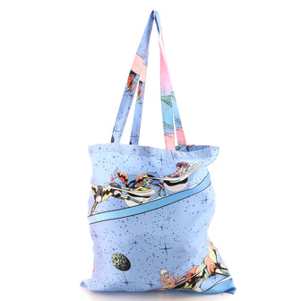 Hermes Petit H Tote Printed Silk