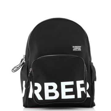 Burberry Kid's Marco Logo Backpack Printed Nylon