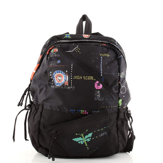 Valentino Bounce Iconic Backpack Printed Nylon Medium