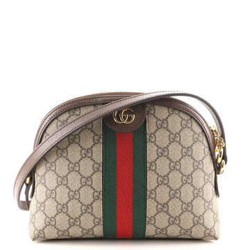 Gucci Ophidia Dome Shoulder Bag GG Coated Canvas Small