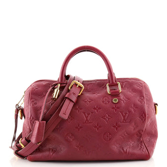 Louis Vuitton Speedy Bandouliere Bag Monogram Empreinte Leather 25