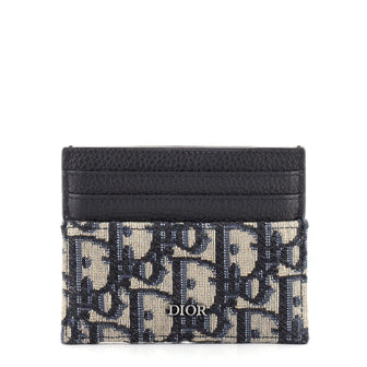 Christian Dior Card Holder Oblique Canvas and Leather