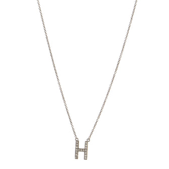Tiffany & Co. Tiffany Letters Pendant Necklace Platinum and Diamonds Mini