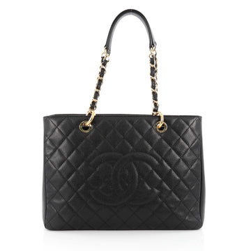 Chanel Grand Shopping Tote Quilted Caviar Black