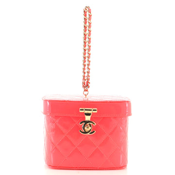 Chanel Makeup Case Minaudiere Quilted Patent Mini