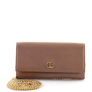 Gucci GG Marmont Continental Chain Wallet Leather