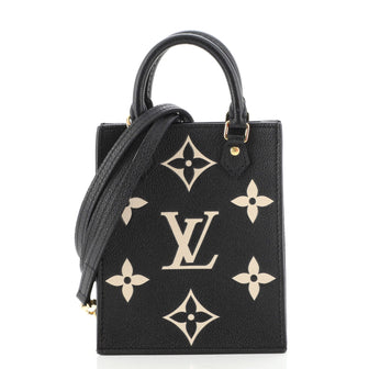 Louis Vuitton Petit Sac Plat Bag Bicolor Monogram Empreinte Giant