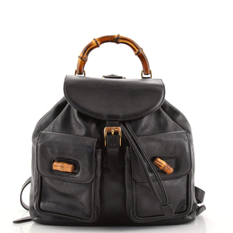 Gucci Vintage Bamboo Backpack Leather Medium