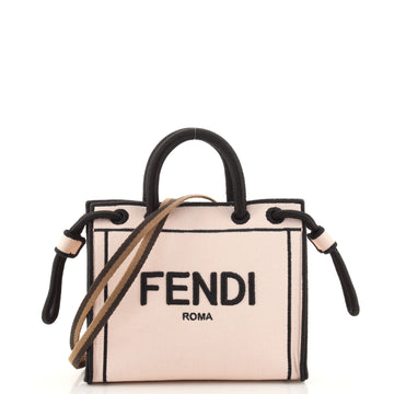 Fendi Roma Shopper Tote Canvas Mini