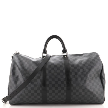Louis Vuitton Keepall Bandouliere Bag Damier Graphite 55