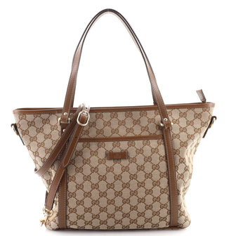 Gucci Front Pocket Convertible Tote GG Canvas Medium