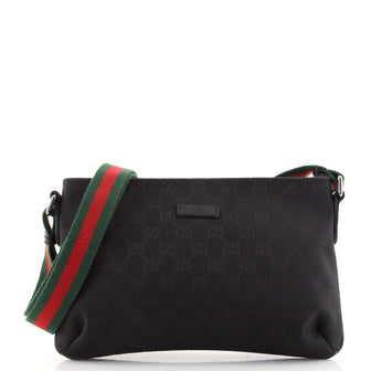 Gucci Web Strap Messenger Bag GG Canvas Small