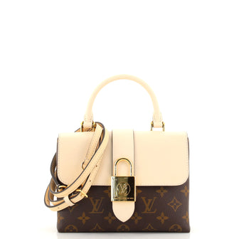 Louis Vuitton Locky Handbag Monogram Canvas with Leather BB