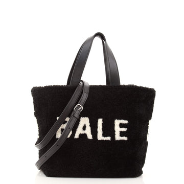 Balenciaga Logo Tote Shearling XS