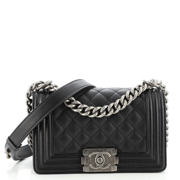 Chanel Boy Flap Bag Quilted Calfskin Small