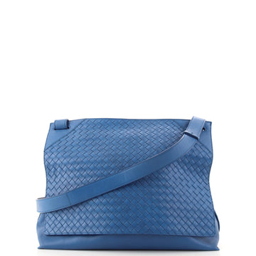 Bottega Veneta Square Panelled Messenger Bag Intrecciato Nappa Large