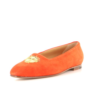 Hermes Women's Orphee Ballerina Flats Embroidered Suede