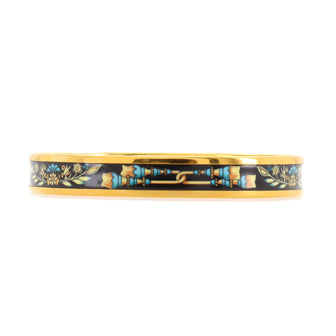 Hermes Bangle Bracelet Printed Enamel Narrow