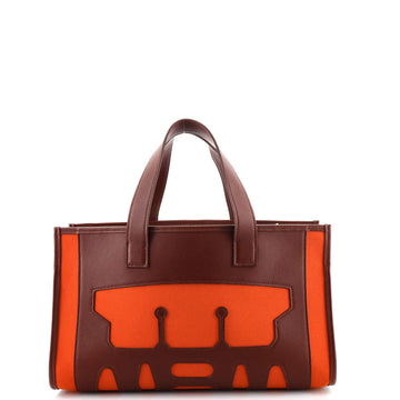 Hermes Petit H Skeleton Tote Toile and Leather PM