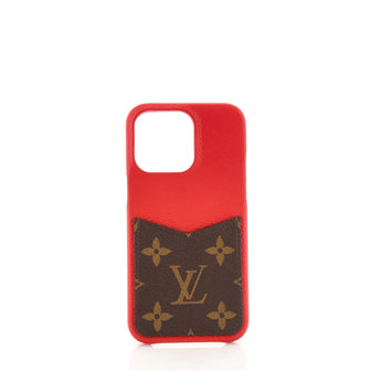 Louis Vuitton Bumper Case Leather with Monogram Canvas iPhone 13 Pro