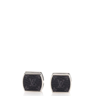 Louis Vuitton Cufflinks Monogram Eclipse Canvas with Metal