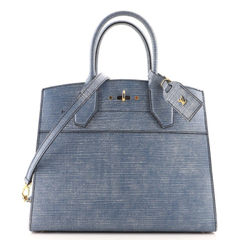 Louis Vuitton City Steamer Handbag Epi Leather MM