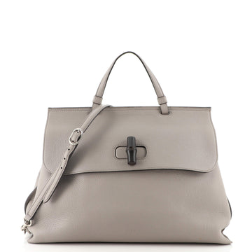 Gucci Bamboo Daily Top Handle Bag Leather Large