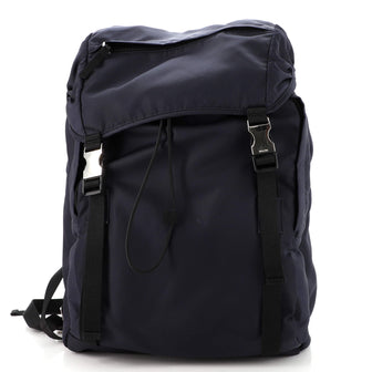 Prada Double Buckle Backpack Tessuto Large