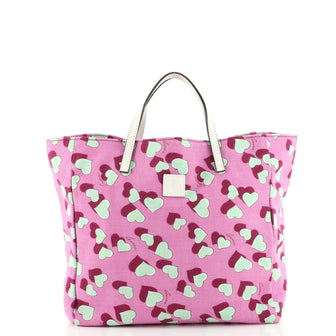 Gucci Heartbeat Tote Printed Canvas Small