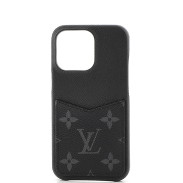 Louis Vuitton Bumper Case Leather with Monogram Eclipse Canvas iPhone 13 Pro